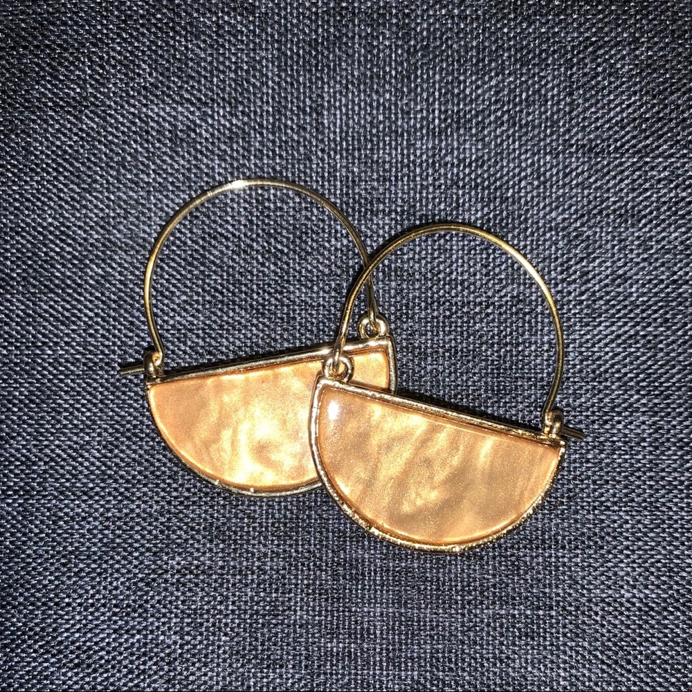 NWT Half-Moon Modern Hoop Earrings